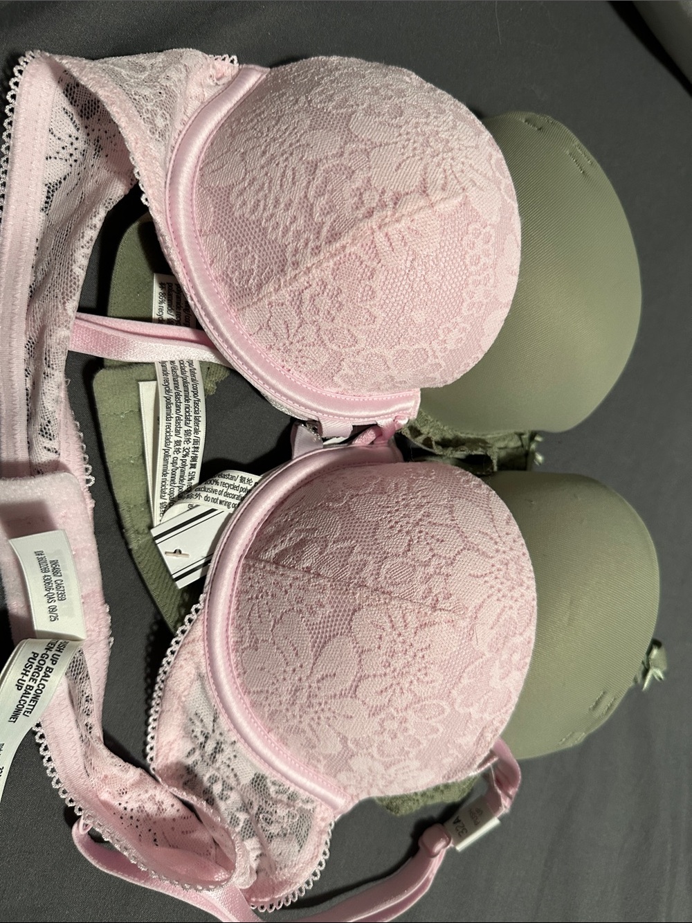 Pink Lace Push-Up Bra - Women Intimates
